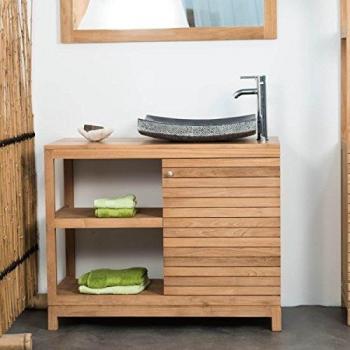 Mueble de teca para cuarto de baño Wanda Collection Courchevel 100 - Marrón
