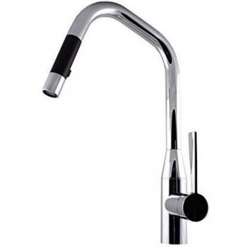 Grifo de Cocina Dornbracht Sync Pull-Down con Función Ducha, Giratorio, 240mm de Proyección, Color Cromo