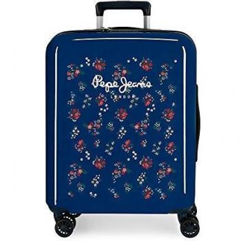 Pepe Jeans Taking off Maleta de cabina Azul 38x55x20 cms Rígida ABS Cierre TSA 38.4L 2,9Kgs 4 Ruedas dobles Equipaje de Mano
