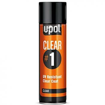 Esmalte de Acabado Transparente Brillante U-POL 450 ml con Protección UV