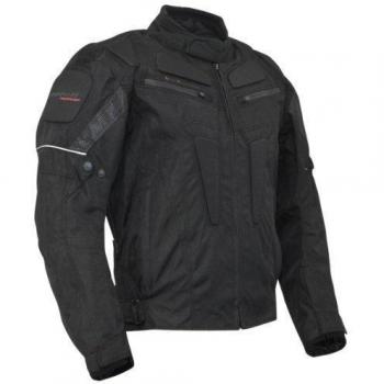 Roleff Racewear 3015 Riga Chaqueta de Motorista, de Tela, Tamaño XL, Negro