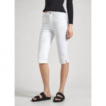 Bermudas Skinny Crop Hw blanco Pepe Jeans