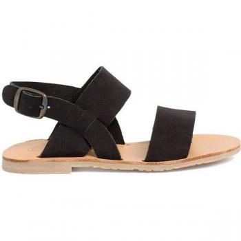 Sandalias de niña de piel nobuck con tiras anchas