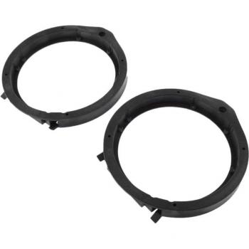 Anillos adaptadores espaciadores de montaje para altavoces de coche, negros, 6.5 pulgadas, 2 unidades, compatibles con Honda Civic Accord CR-V Fit City