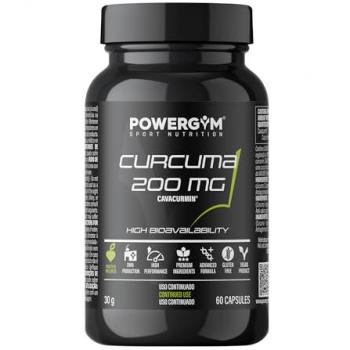POWERGYM | Cúrcuma Efecto Antiinflamatorio y Antioxidante Natural 60 Cápsulas – Curcumina Apto para Veganos/Sin Gluten/Sin Lactosa/Sin Azúcares Añad