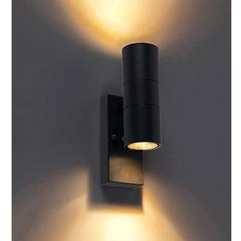 Aplique exterior antracita IP44 con sensor crepuscular DUO