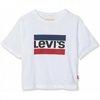 Levi's kids tee-Shirt NM10637 Camiseta, Blanco