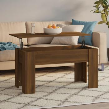 Mesa de centro Sala de estar Roble marrón 101x49x52 cm Madera multicapa vidaXL