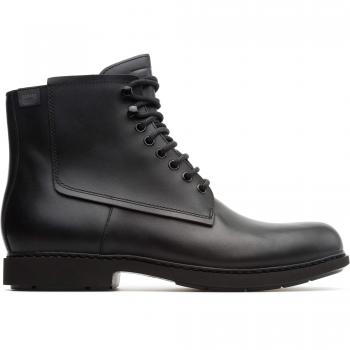 CAMPER Neuman Men's Black Smooth Leather Ankle Boots, Size 41/8