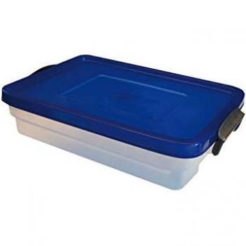 Caja de ordenación transparente Eurobox 20 litros con tapa azul (lote de 2 unidades)