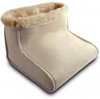 Daga BM - Bota multiuso, 100 W, 4 temperaturas, acabado exterior de piel vuelta, incluye almohadilla plástica, color crema