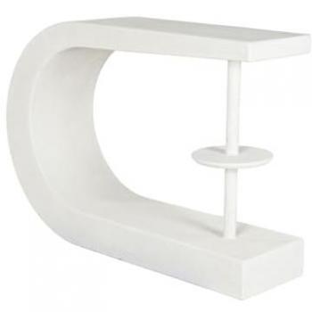 Consola de MDF Acabado Rugoso Blanco 110 x 30 x 77 cm - Home ESPRIT