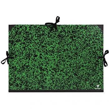 Clairefontaine 32000C - Un carton à dessin Annonay fermeture 3 cordons 32x45 cm, Vert