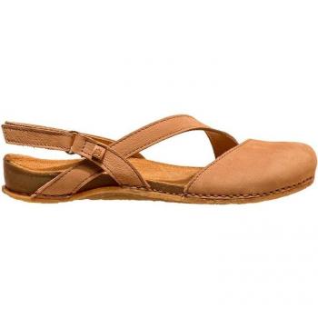 El Naturalista N5813 Panglao Sandalias Planas de Piel con Autocierre para Mujer en Color Marrón