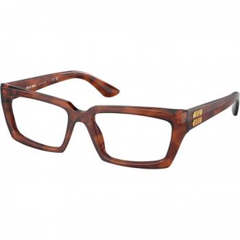 Miu Miu MU04XV 12Q1O1 Women's Eyeglasses Clear Size 52 - Blue Light Block Available