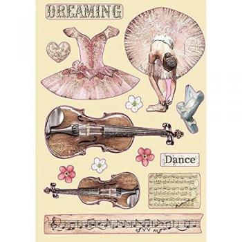 Stamperia Forma de Colores – Passion Violin and Dance, Tonos Pastel, A5