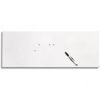 Eurographics MB-WHITE3080 - Tablero de notas magnetico en vidrio con rotulador e imanes, 30 x 80 cm, color blanco