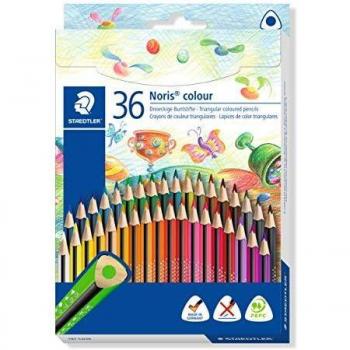 Staedtler Noris Colour 187 Pack de 36 Lápices Triangulares de Colores