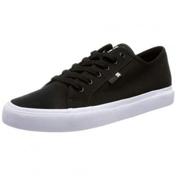 DC Shoes Men's Manual Sneakers - Black/White, Vegan-Friendly, Size EU 43