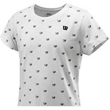 Wilson G Cause A Racket Tech tee Camiseta, Unisex niños, White, M