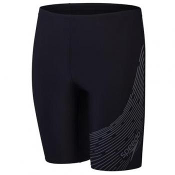 Speedo Jammer Medley Logo Bañador de Natación para Niños, Color Negro/Gris, Tamaño 15-16 Años