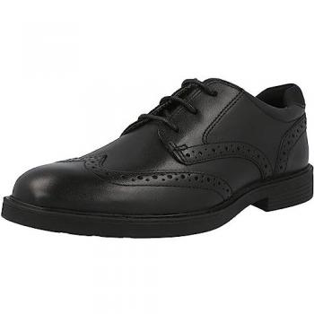 Geox Zheeno Black Boys' Derby School Shoes