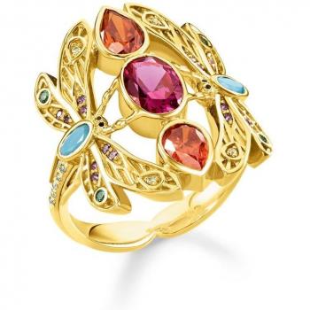 Thomas Sabo 18K Gold Plated Multi-Stone Dragonfly Ring