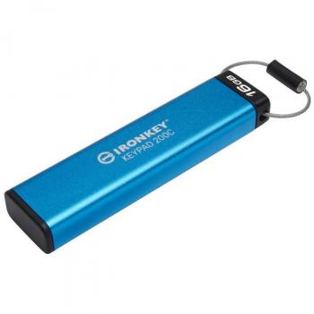 IronKey Keypad 200 - Unidad Flash USB 16 GB USB Tipo C 3.2 Gen 1 (3.1 Gen 1) Azul