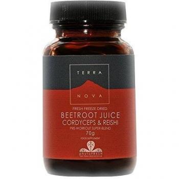 Terranova Beetroot Juice, Cordyceps & Reishi Super-Blend Powder, 70g