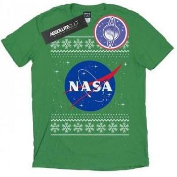 Camiseta clásica de algodón Fair Isle NASA para niña 12-13 años negra