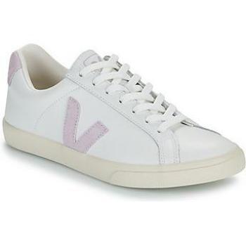 Veja Esplar Logo Women's Leather Sneakers in White/Lavender