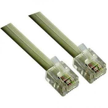 SATYCON Cable TELEFONO RJ11 M/M 4 Hilos Plano 20M