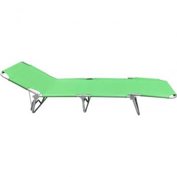 Tumbona compacta con estructura de aluminio IKO2 y tejido Oxford en color Verde