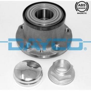 Juego de cojinete de rueda DAYCO KWD1121, incluye rodamientos, juntas y accesorios para la instalación, diseñado para vehículos específicos, fabricado con materiales de alta calidad para garantizar durabilidad y rendimiento óptimo