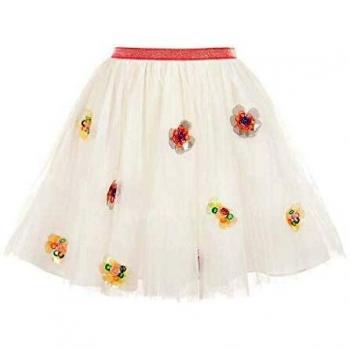 Billieblush Falda de Tul con diseño de Flores de Color Marfil - Marfíl - 6 años