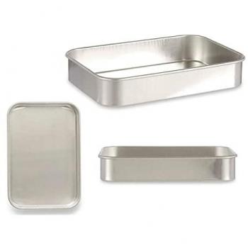 Rustidera de Aluminio Plateado para Horno (20 x 5,5 x 30 cm)