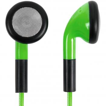 DURAGADGET Auriculares In-Ear con Luz LED Verde para Teclado Yamaha PSR-F50 / PSR-E253 / Casio SA-78H5 SA-78 / SA-46H5 SA-46 / SA-77 - ¡Las Luces Se Mueven Al Ritmo De La Música!