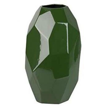 Florero Cerámica Verde 27x27x48 cm - Jarrón Decorativo de Arte Único Adda Home