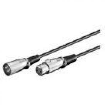 Cable KVM Microconnect XLR M-F 3m Negro para Video, Teclado y Ratón