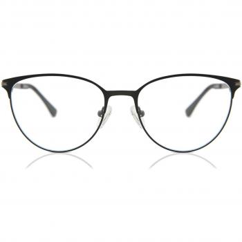 Cat Eye Armazón Completo Metálico Negro para Mujer - Gafas Recetadas Anti-Azules - SmartBuy Collection