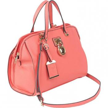 BULLDOG BDP-026 Satchel Style Purse w/Holster Coral 16Inch x 9.5Inch x 5.5Inch
