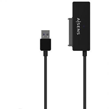 AISENS - ASE-35A01B - Adaptador para Disco Duro 2,5/3,5 SATA A USB-A USB 2.0/3.0/USB3.1 GEN1, Negra