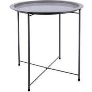 Mesa Auxiliar Vinthera Moa Acero Gris Ø46,8X50,2 Cm