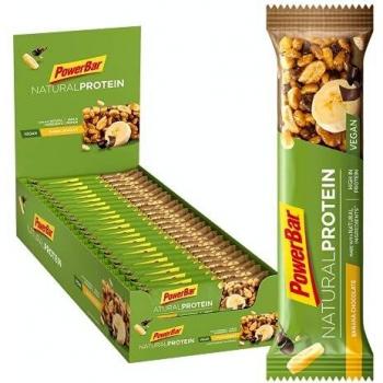 PowerBar Natural Protein Vegan - Nutrición deportiva - Banana Chocolate 24 x 40g marrón/azul 2018