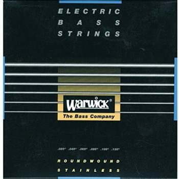 Warwick 40401 M Black Label 6-String Bass Strings Set (25-135 Gauge, Black Stainless Steel)