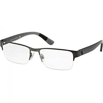 Polo 0PH1185 Monturas de gafas, Rectangulares, 54, Semi Shiny Dark Gunmetal