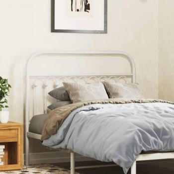 Cabecero de metal blanco 107 cm vidaXL