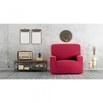 Funda sofá bielástica 1 plaza Bronx - Burdeos, medidas 70 x 110 x 110 cm, diseño mod/7, color rojo
