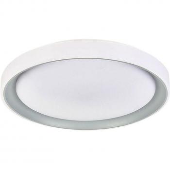 Plafón Kigali Bel Air 72W Luz LED 6480 lm con Mando Regulador Blanco/Plata Ø50x7 cm
