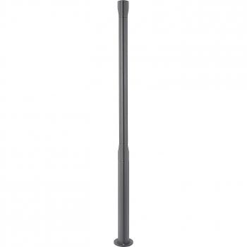 Farola LED exterior Lucande Dovino 150 cm, moderno, negro, aluminio, 1 llama